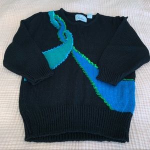 Vintage Andene Ladies Sequin Design Sweater